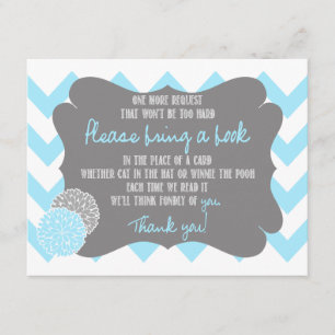 Invitation Demande de baby shower de Chevron de bleus layette