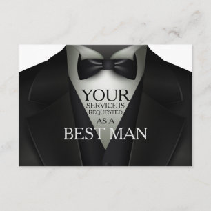 Invitation Demande de Best Man Elegant Wedding Party