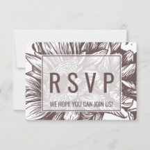 Demande de chanson de tournesol brun RSVP