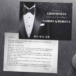 Invitation Demande de description de garçon d'honneur cravate