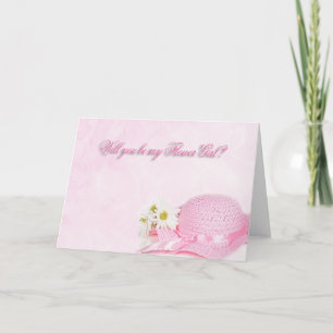 Invitation Demande de Fille aux Fleurs