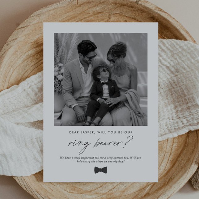 Invitation Demande de Porte-Alliance Manuscrite (Zazzle Will You Be Our Ring Bearer Handwritten Proposal Invitation)