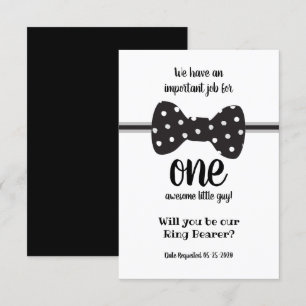 Invitation Demande de porteur de bague noeud papillon