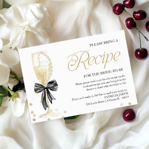 Invitation Demande de recette de douche de mariée Perles & Pr