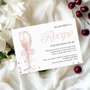 Invitation Demande de recette de douche de mariée Perles & Pr