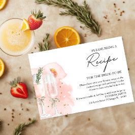 Invitation Demande de recette de Fête des mariées Mimosa rose