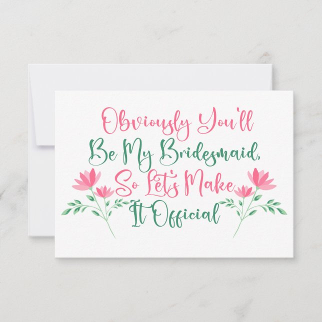 Invitation Demande de témoin de mariage (Devant)