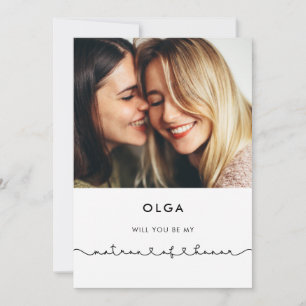 Invitation Demande de témoin de mariage avec un cœur reliant
