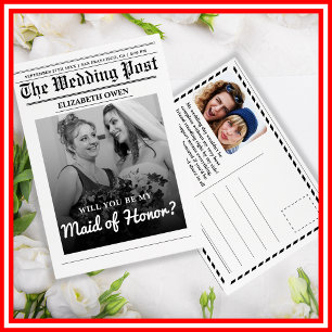 Invitation Demande de témoin de mariage dans un journal