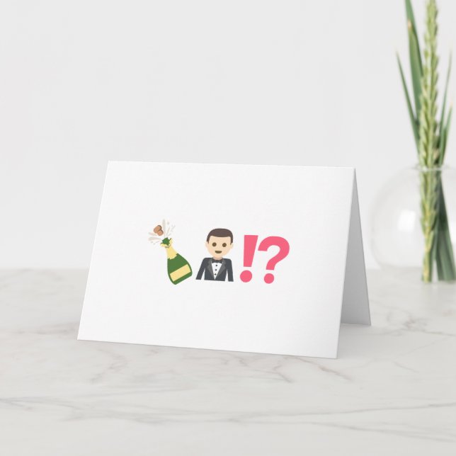 Invitation Demande drôle d'Emoji Groomsman (Devant)