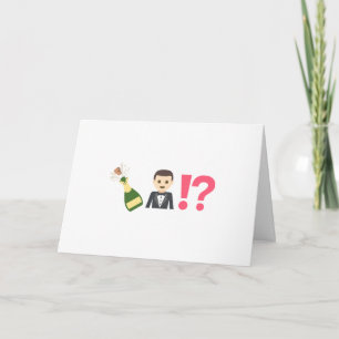 Invitation Demande drôle d'Emoji Groomsman
