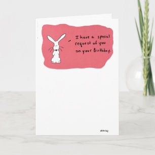 Invitation Demande spéciale pour votre anniversaire