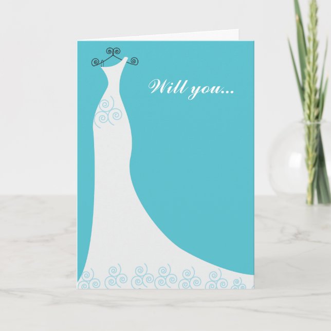 Invitation Demoiselle d'honneur de coutume de robe de mariée (Devant)
