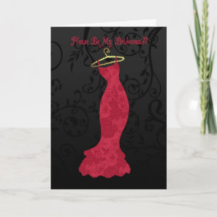 Invitation demoiselle d'honneur, s'il vous plaît, soyez ma de