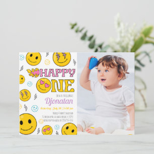 Invitation d'Emojis pour le premier anniversaire a