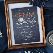 Denim Diamonds en laiton Rhinestones Anniversaire