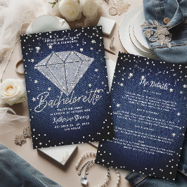 Invitation Dénim Diamonds Itinéraire Bling Bachelorette