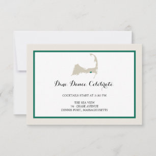 Invitation Dennis Port Cape Cod avec coeur   Réception