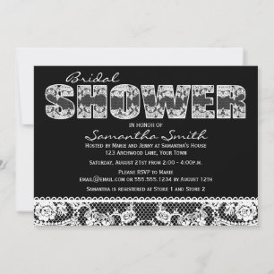 Invitation Dentelle blanche sur la fête de la Fête de l'marié