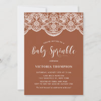 Dentelle Brocade Blanche Terracotta Bébé Parsemer