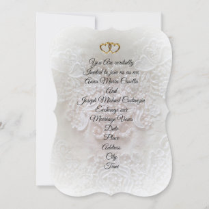 Invitation Dentelle de mise au point douce élégante faire-par