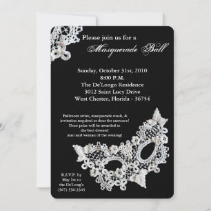 Invitation Dentelle Masquerade Masque Masque Masque Masque Co