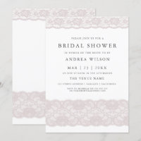 Dentelle rose Élégant Moderne Douche nuptiale Invi