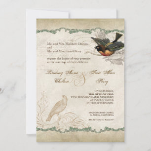 Invitation Dentelle Vintage Rose - Mocha