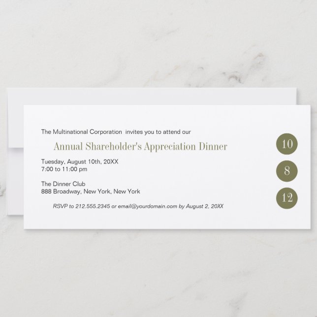 Invitation d'entreprise à trois cercles (Devant)