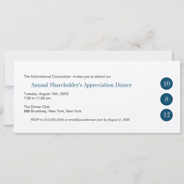 Invitation d'entreprise de trois cercles (Devant)