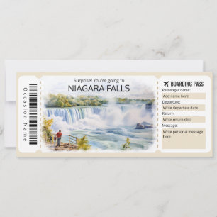 Invitation Départ des billets de Niagara Falls