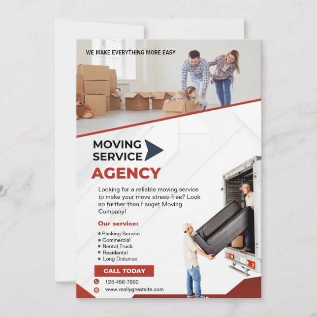 Invitation Déplacement de la circulaire de service (Devant)