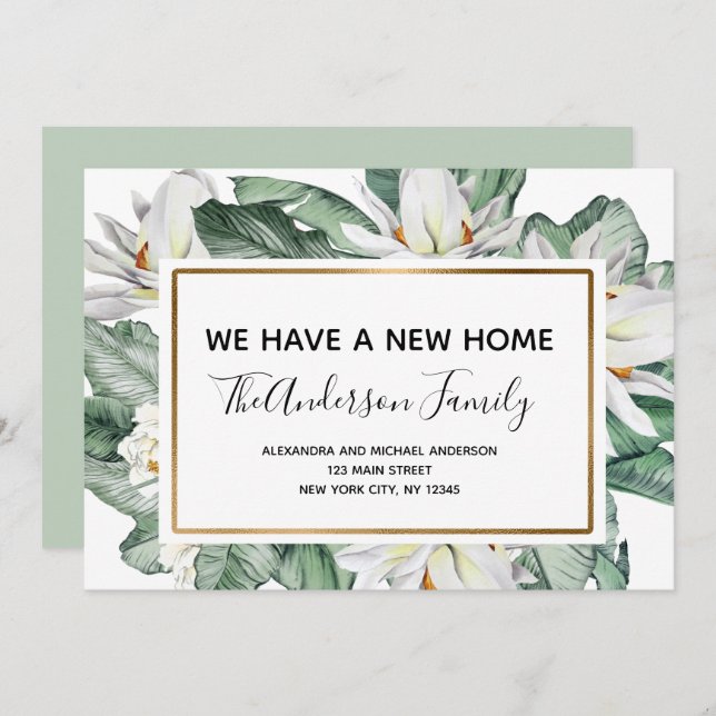 Invitation Déplacement de la flore tropicale (Devant / Derrière)