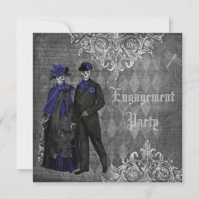 Invitation Déplaisant Halloween Mariée et Groom (Devant)