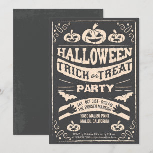 Invitation déplaisante Halloween Trick ou Treat Pa