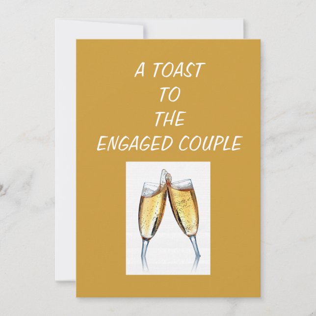 INVITATION DER TOAST-ENGAGEMENT-PARTEI EINLADUNG (Vorderseite)