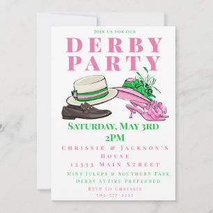 Invitation Derby Party Fancy Casquette Chaussures Fashion Pre