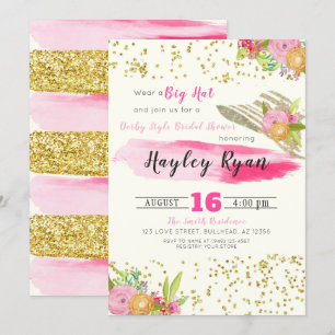 Invitation Derby Style Grosse Casquette de douche nuptiale In