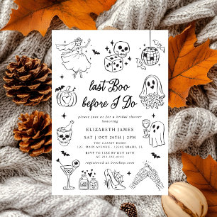 Invitation Dernier Boo avant que je ne disparaisse sous les f