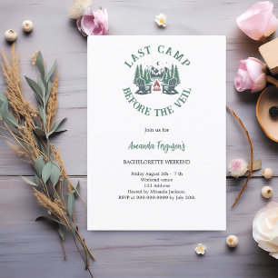 Invitation Dernier camp avant le week-end de la bachelorette 