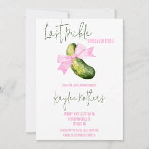 Invitation Dernier Pickle Elle Tickle Jamais Fête des mariées