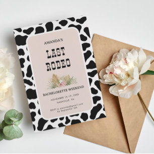 Invitation Dernier Rodeo Cowgirl Bachelorette Week-end Itinér