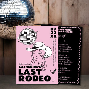 Invitation Dernier Rodeo Cowgirl Disco Main Drag Bachelorette