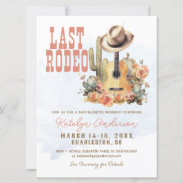 Invitation Dernier Rodeo Cowgirl Week-end de bachelorette