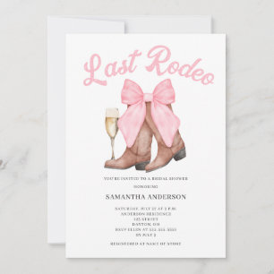 Invitation Dernier Rodéo Western Cowgirl Enterrement de Vie d