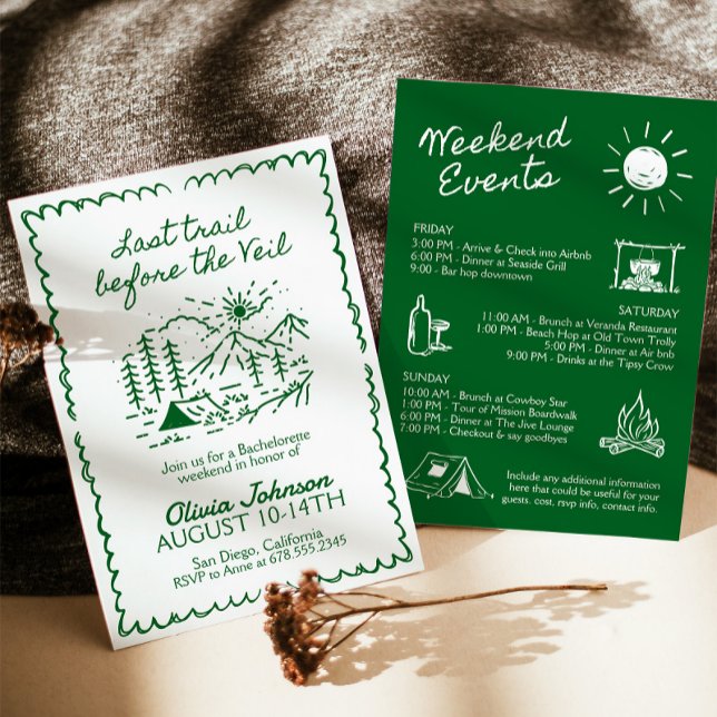 Invitation Dernier Sentier Avant La Fête De Bachelorette Du V (Créateur téléchargé)