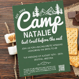 Invitation Dernier Sentier Avant Le Camp Veil Bachelorette Pa