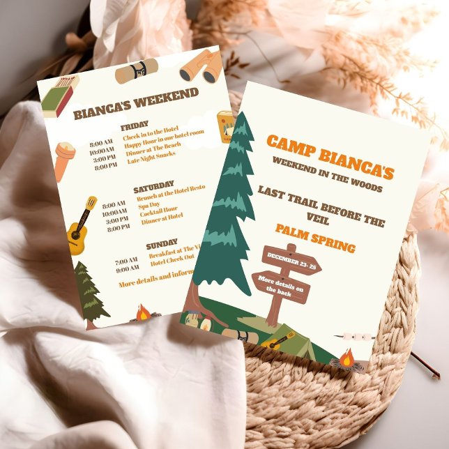 Invitation Dernier Sentier Avant Le Week-End De Bachelorette  (Créateur téléchargé)