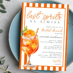 Invitation Dernier Spritz en tant que Mademoiselle Orange Bru