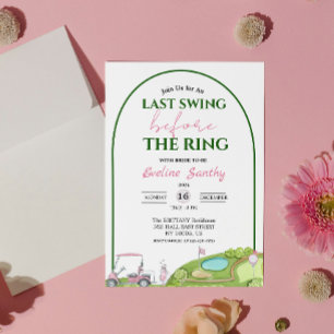 Invitation Dernier Swing Avant l'Arche de Mariage de Golf de 